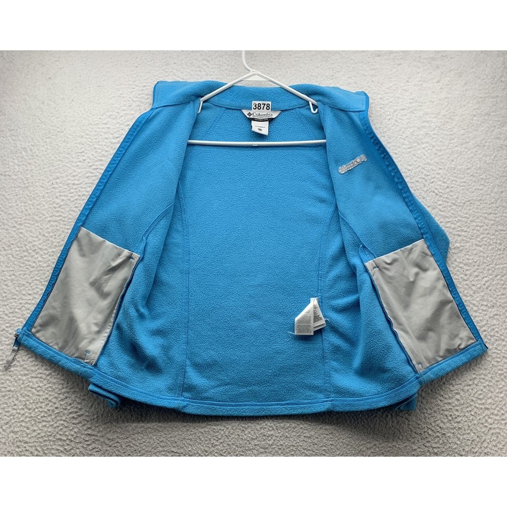 Columbia Fleece Jacket Youth Kids 14/16 Light Blue Full Zip Warm Soft Outdoors - Picture 5 of 11